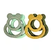 double ring natural latex teether toy
